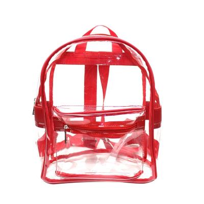 China High Quality Waterproof Clear Transparent Waterproof Sports Men's High Quality Clear Transparent Waterproof Sports School Bag School Bag Beach Fashion PVC Outdoor Backpack for sale