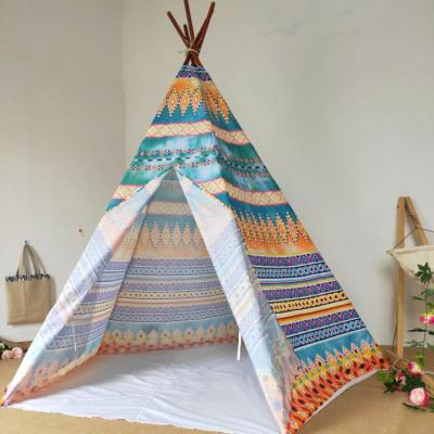 China Indian Teepee Tent Canvas Indian Teepee Tent Kids Play Play Tent For Indoor Activities for sale