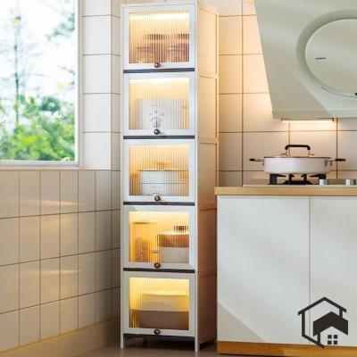 China Kitchenroom Kitchen Storage Rack With Door Sideboard Multifunctional Kitchen Rack Rack Shelf Sideboard for sale