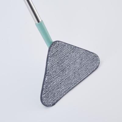 China Sustainable adjustable mops cleaning floor rotation broom rotating white squeeze deep microfiber 360 degree rotatable triangle flat mop for sale