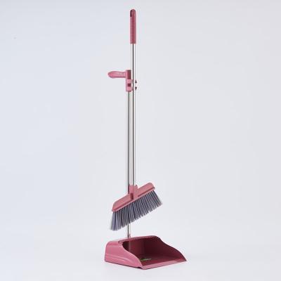 China Durable Wholesale Household Teeth Broom and Dustpan Set with Long Rod for sale