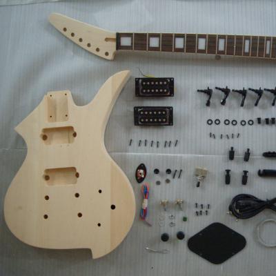 China Unfinished Basswood/Unuaual DIY Rock Electric Guitar Kit Guitar Kits for sale