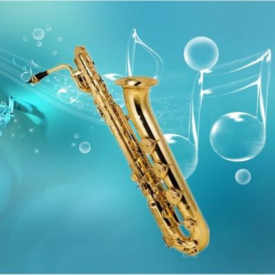 China XBR001 brass baritone saxophone, professional soprano saxophone, straight baritone saxophone for sale