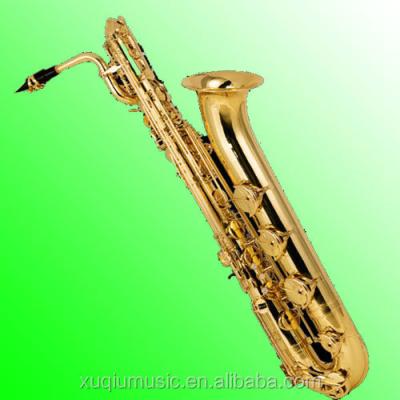 China XBR001 China Gold Lacquer Baritone Saxophone / Brass Saxophone Baritone for sale