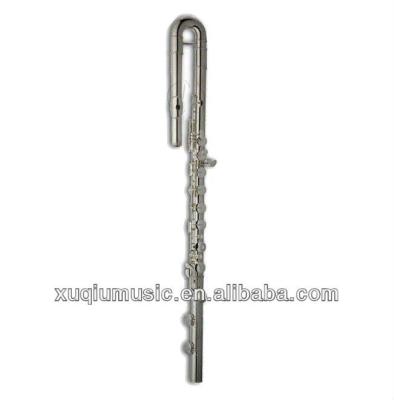 China Silver Plated Musical Instrument Silver Plated C Key Bass Flute for sale