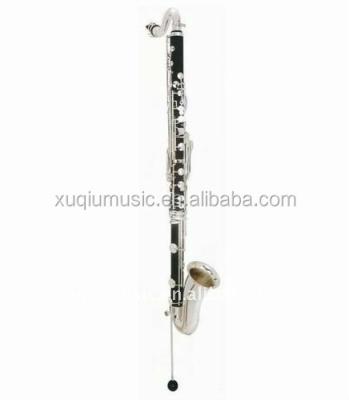 China Nickel Silver Sandalwood Bass Clarinet With Sliver Plated Keys High Grade for sale