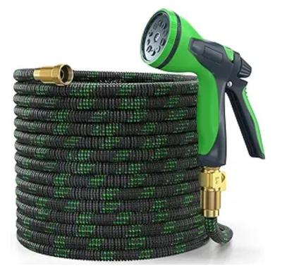 China Adjustable Expandable Flexible Garden Hose 50 ft Water Hose with 10 Function Spray Nozzle for sale