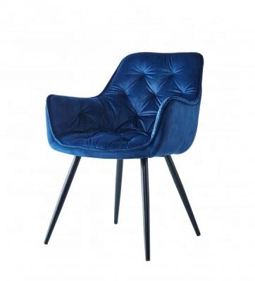 China Modern Hot selling fabric with metal powder coated legs dining chair lounge chair for sale