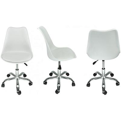 China Modern Modern Design White PP Plastic Ems Chairs Swivel Office Chair for sale