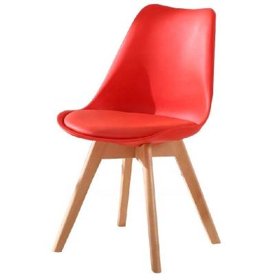 China Modern Color chair of high -quality modern casual chair restaurants plastic side chair wood legs for sale