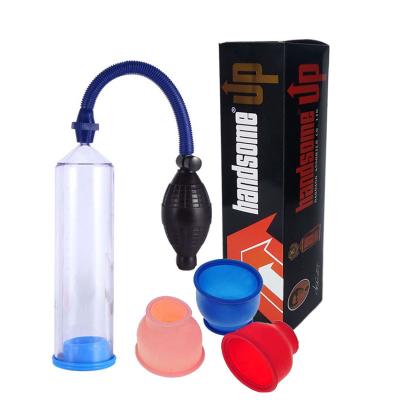 China Strengthen Sex Pleasure Pressure Ball Penis Enlargement Vacuum Pump Dildo Exerciser Sleeves Small Water Penis Pump for sale