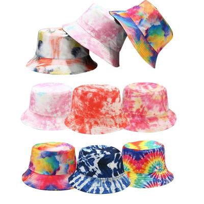 China Fashion MOTE-ZA82 2022 Bucket Hat Tie Dye Summer Bucket Hat Women Fisherman Wide Brim Double Faced Casual Adult Outdoor for sale