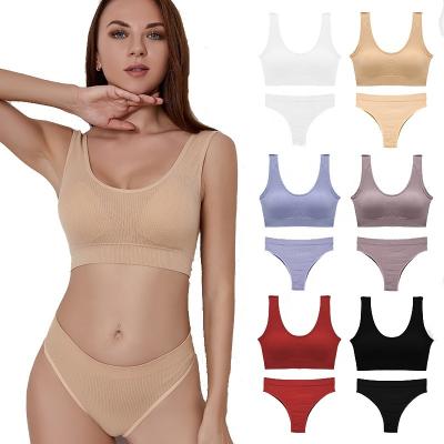 China MOTE-ZC324 QUICK DRY high quality plus size lingerie summer women breathable bra brief sets thin padded solid color lingerie set for sale