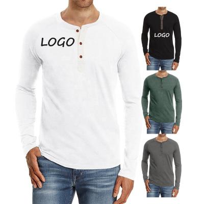 China MOTE-ZC553 Breathable Low Moq Plus Size Custom Round Neck Cotton Solid Color Long Sleeved Logo Black Custom T-shirts for sale