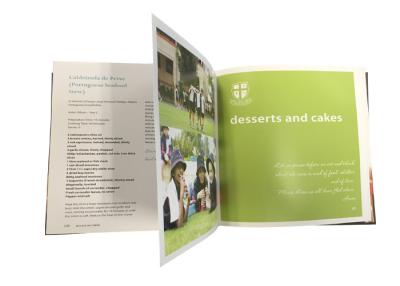 China Colorful Custom Cookbook Printing Services With Grey Board Cover for sale