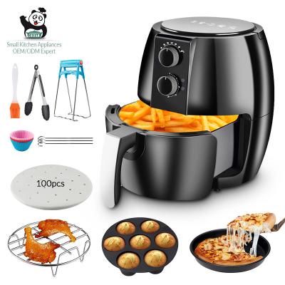 China New Arrival Hotel Professional Oil Free Black 4.5L 1350W Electric Deep Fryer Food Grade Air Automatic Healthy Oil Free Cooking Fry for sale