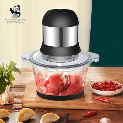 China High Efficiency 1.8L 3L Capacity Four Blades Electric Chopper Commercial Electrical Mincer Meat Grinder for sale