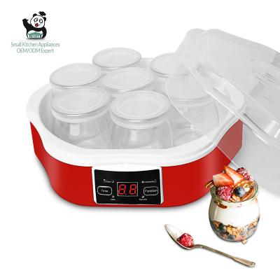 China Household 7 Cups Best Good Quality Greek Portable Automatic Easy Controller Household Yogurt Maker Stainless Steel for sale