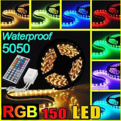 China 5M 3528 RGB Waterproof Flexible Strip 300 LED Light + IR remote controller for sale