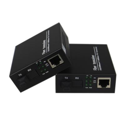 China Fiber optic 10 / 100M media converter Fast Ethernet optical transceiver 100Mbps SC 25KM for sale