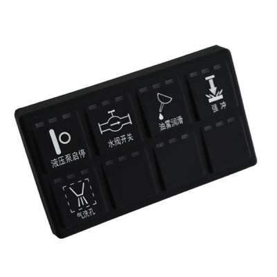 China 8-key silicone CAN bus communication panel with IP67 rating and customizable options for sale