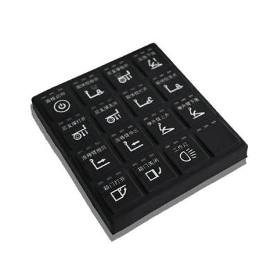 China 16-key silicone CAN bus communication panel with IP67 rating and customizable options for sale