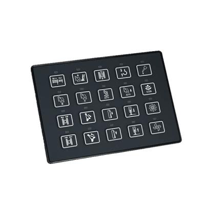 China 20-key silicone CAN bus communication panel with IP67 rating and customizable options for sale