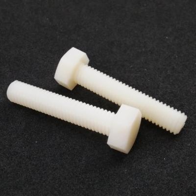 China Nylon Plastic Nylon Hex Head Bolts M6 DIN 933 Standard Fastener for sale