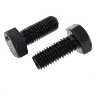 China Steel 8.8 Grade M8 Hex Bolts DIN 933 Black Fastener for sale