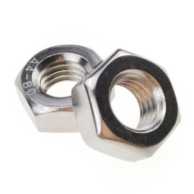 China General Industry 316 Stainless Steel Hex Nuts For Screw Bolts M8 A4-70 DIN 934 for sale