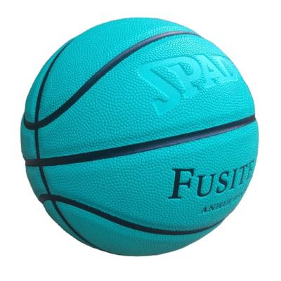 China Hot Selling Size 7 Eco-friendly Custom Pattern Fashion Mint Green Street Basketball Ball for sale