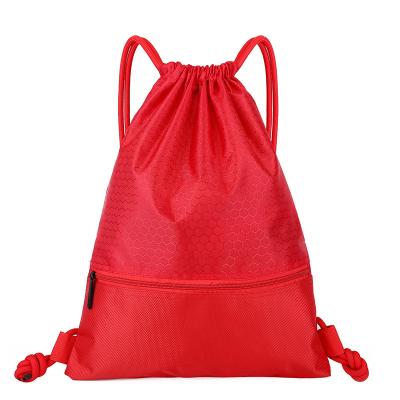 China Customized Eco-friendly Style Logo Printed Waterproof Reusable Backpack Drawstring Bags for sale