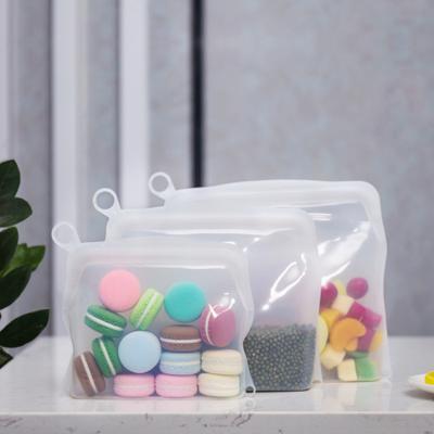 China New Silicone Sustainable Seal Bag Airtight Silicone Food Vegetable Storage Bags for sale