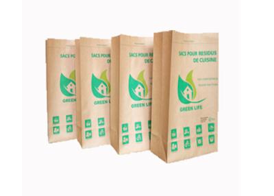 China Open Mouth Kraft Paper Sacks 2 Ply / 3 Ply Breathable GMP Standard Square Bottom for sale