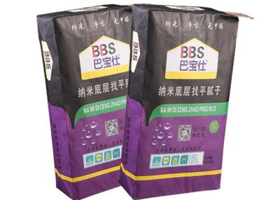 China 2/3 Falte quadratische untere Fliesen-klebende Verpackung Multiwall Kraftpapier Papiertüte-20kg 25kg zu verkaufen