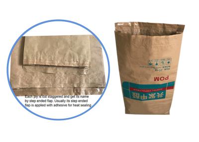 China Bolsas de papel de impresión de encargo del logotipo 120g/m2 Multiwall Kraft con la capa de la categoría alimenticia PE en venta