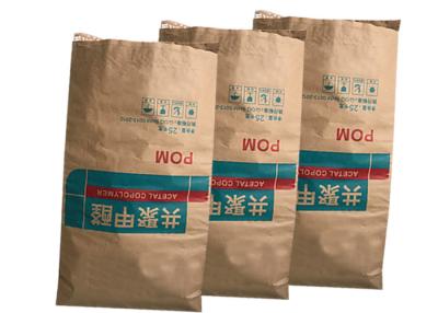 China Het Document van Kraftpapier van de Eco Vriendschappelijke Gekleefde Open Mond Zak M Fold Heat Sealed Te koop