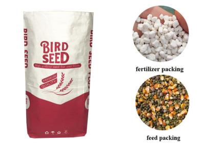 China 25kg kundenspezifischer Logo Paper Poultry Feed Bag für Hundezufuhr Cat Litter Seed zu verkaufen