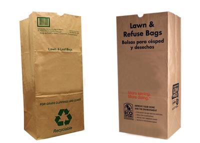 China Las bolsas de papel del césped de la basura de la cocina de las bolsas de papel de Brown Multiwall Kraft reciclaron en venta