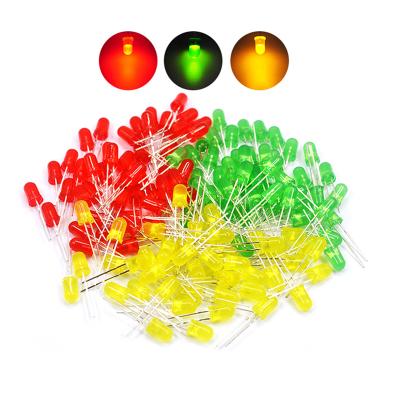 China LED Diode Parts Set Red+Green+Yellow 20PCS 5mm LED Each DIY Sample Mix Through Hole Bulk for sale