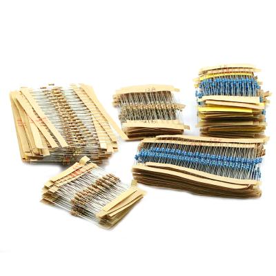 China Through the hole 1/4W 1% resistors parts set 30 kinds of resistors each with 20 pieces, total 600 pieces of the metal film resistor 1/4W 1% search metal film for sale