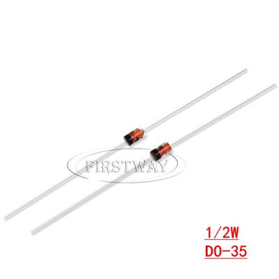 China Original DIP Package Diode 0.5W 1/2W 5% 22V DO-35 Glass Zener Diode BZX55C22 for sale