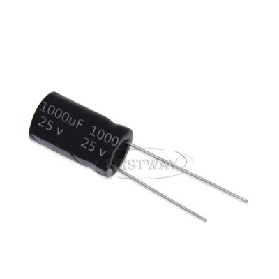 China Aluminum Radial Electrolytic Capacitors 1000UF 25VDC 10X17mm p=5mm 1000UF 25V 10X17mm for sale