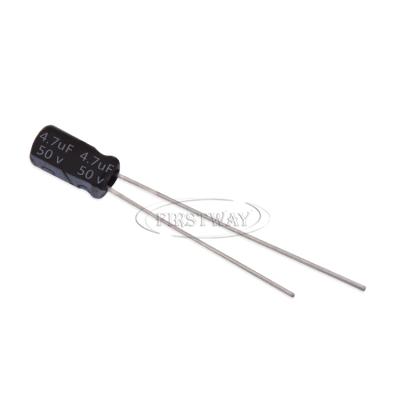 China Aluminum electrolytic capacitors 4.7UF 50V 4X7mm 4.7UF radial 50V 4*7mm for sale