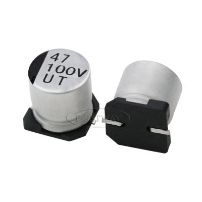 China SMD Aluminum Electrolytic Capacitors 100VDC 47uF 20% 10*10mm 10X10.2MM 47UF 100V for sale