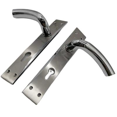 China Modern Zinc Alloy Door Handle On Plate Good Quality Plate Door Handle for sale