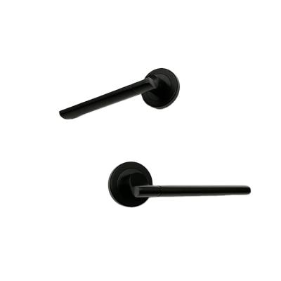 China Modern Door Handle Black Lever Handle Set Aluminum Door Handles For Wooden Door for sale