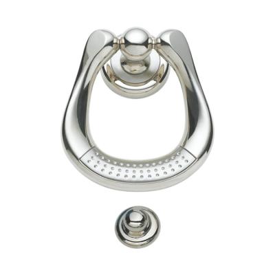 China Modern High Quality Zinc Alloy Brushed Nickel Apartment Door Knocker for sale