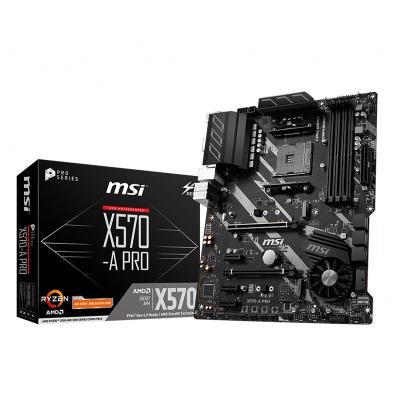 China Desktop for AM4 CPU amd X570 msi support motherboard gaming MSI X570-A PC PRO desktop mainboard for sale