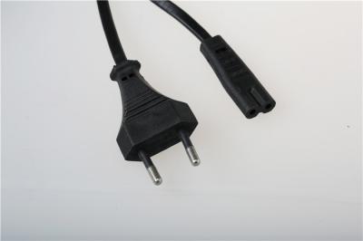 China Black Ac Power Cord , Eu Power Cord Work With Most PCs Monitors for sale